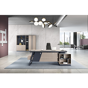 Bureau Directionnel Elegance Fashion - Beige / Gris Foncé
