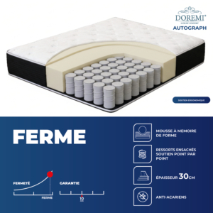 Matelas Doremi Autograph 90X190Cm - Blanc