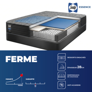 Matelas Sealy Essence 180X200Cm - Gris + Couette Gratuite