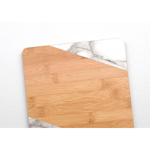 Planche À Découper Effet Marbre Carrée - Beige