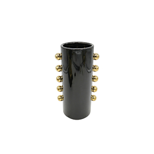 Vase En Céramique Noir Avec Sphères - Noir Décoration