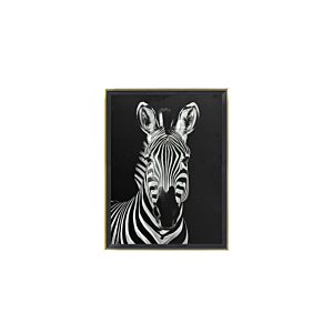 Tableau Le Zebre Avec Cadre - Blanc / Noir Décoration