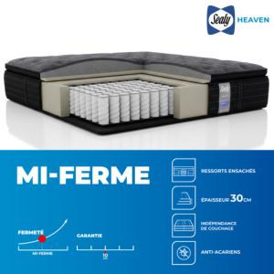 Matelas Sealy Heaven- Gris + Couette Gratuite Matelas