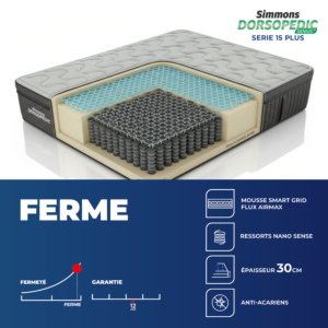 Matelas Dorsopedic Serie 15 Plus - Gris Matelas