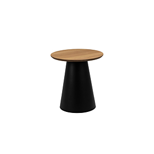 Table Ronde Soli 45X48Cm - Noir / Bois