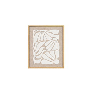 Tableau Fleurs Avec Cadre - Beige Décorations