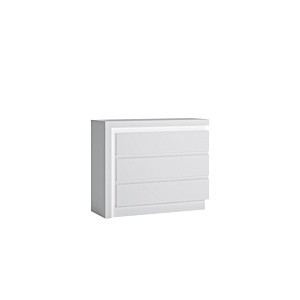 Commode Lyon Avec 3 Tiroirs - Blanc Commodes et coiffeuses
